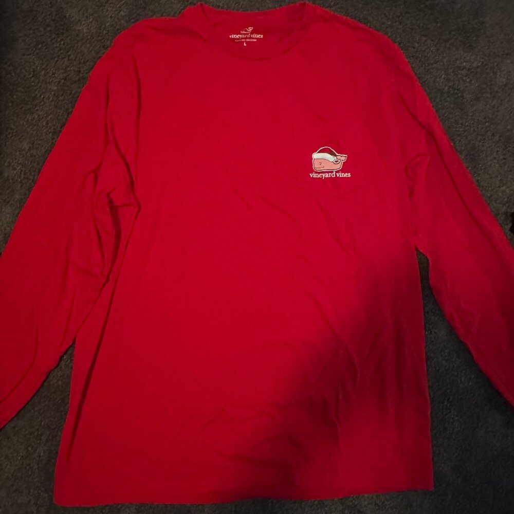 Vineyard Vines Christmas Whale Long Sleeve T-Shirt